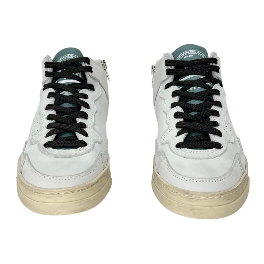New P448 Balihi High Top Sneaker Women’s Euro Size 39 (US 8.5 - 9) White Orange - Picture 4 of 13